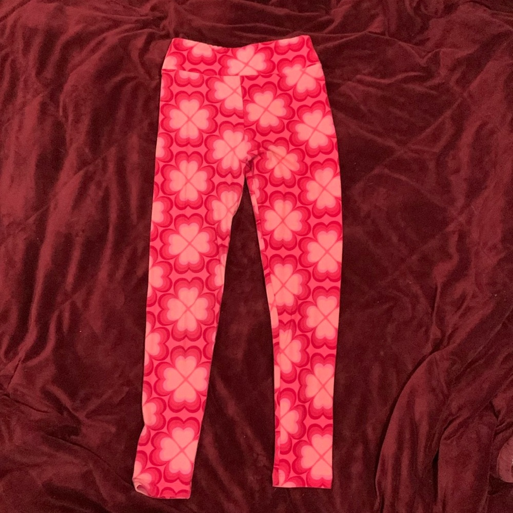 LuLaRoe heart clover leggings tween size